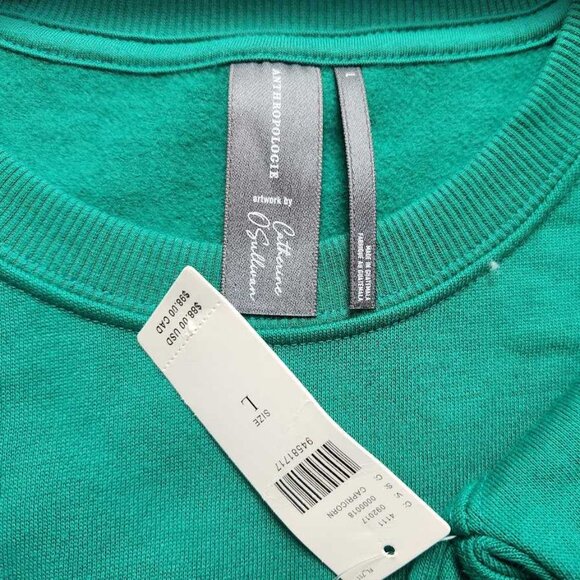Anthropologie Green and Pink Capricorn Sweatshirt - Picture 5 of 8